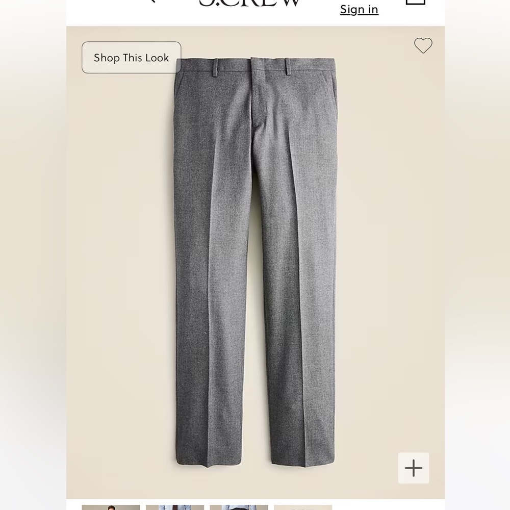 JCrew Charcoal Ludlow slim pants 34x30 - Picture 3 of 8